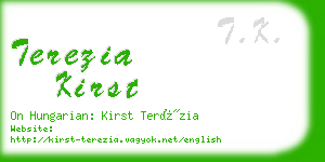 terezia kirst business card